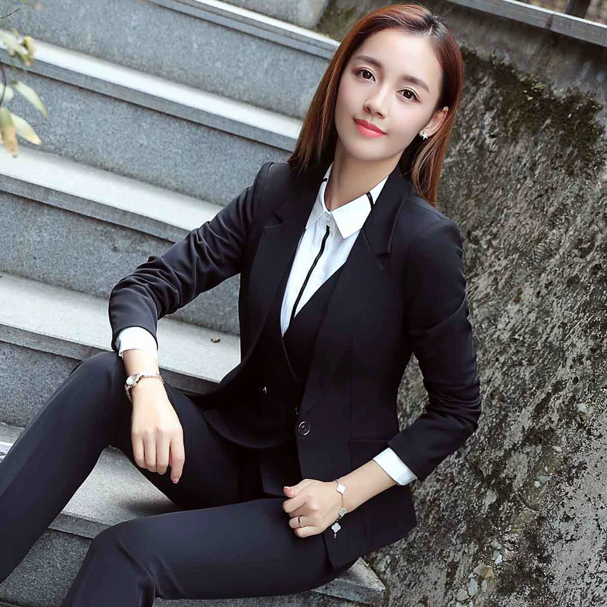 Стюардесса униформа женский профессиональный костюм весна и осень мода ол жилет темперамент косметолог на стойке регистрации отеля