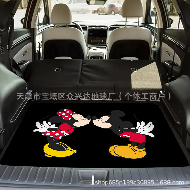 Cross-border Mickey Minnie trunk decorative anti-slip mat car dust cover mat items dirty mat in stock can be sent on behalf