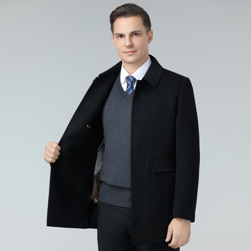 Autumn demi-season casual woolen elite double-sided cashmere long…