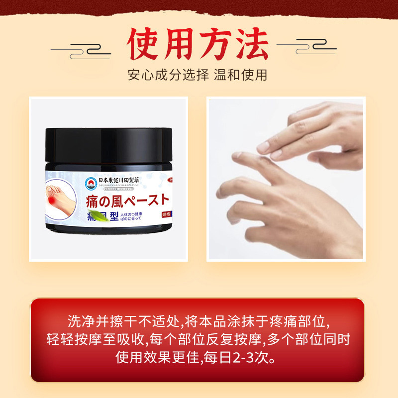 足裏痛風関節変形、母趾変形、腫れ、痛みの家庭用専用軟膏、日本正規品卸売、1個から|undefined