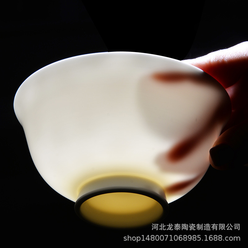 家庭用の創意的な白い唐山の骨の磁器の食器の食器の日本式の高い足のご飯の顔の碗の陶磁器の碗はロゴを決めることができます。|undefined