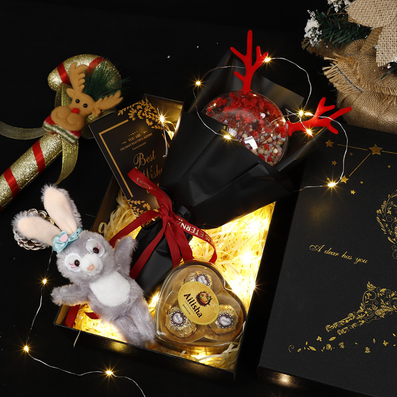 Navidad creativa cielo estrellado flor seca ola bola caja de regalo para hombre novia esposa novias pequeño regalo Comercio exterior al por mayor