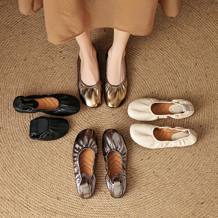 Soft sheepskin beef bottom! Sheepskin Ballet Flats Mary Jane Shoes Female 7-9i