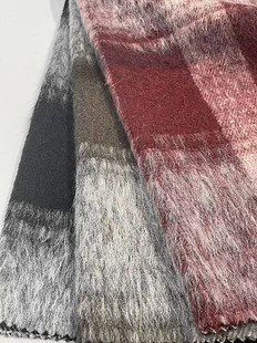 Woolen Wool in stock Shun Wool Large Plaid Coat Clothing/Shoes and Hats/Luggage Fabric Fabric Shaoxing Supply