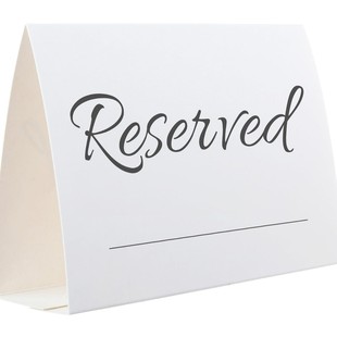 Amazon Cross-border Wholesale White Simple Seat Card Reserved Card Wedding Card Wedding Banquet Restaurant Card