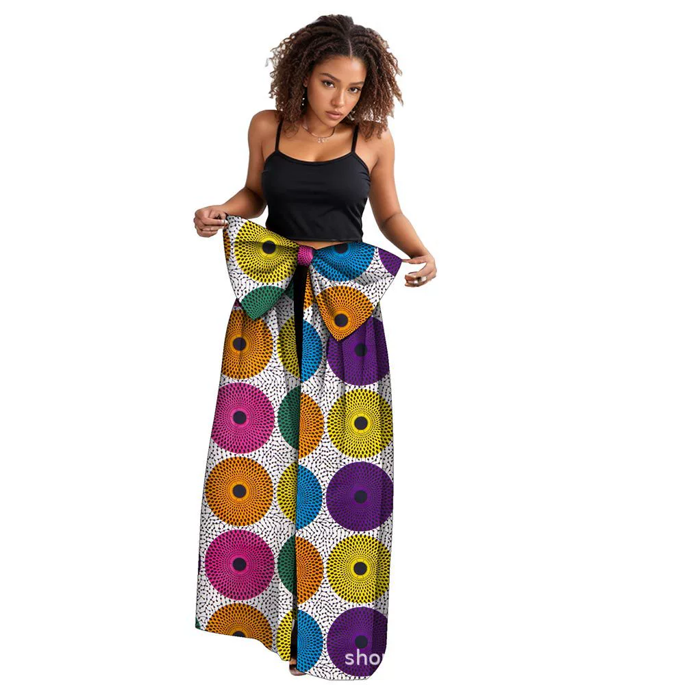 Новая модная женская юбка в африканском стиле 2025 года, элегантная юбка-миди, поставка для трансграничной электронной торговли, минимальный заказ от 1 штуки