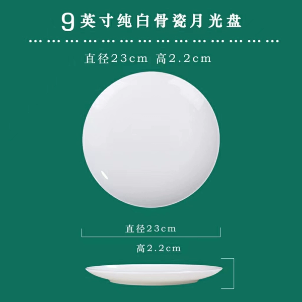 9 inch bone china shallow dish large serving plate