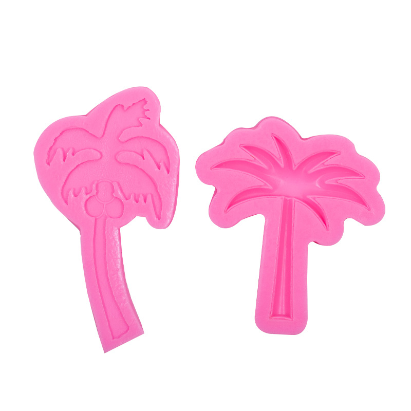 Nueva hornear Coco árbol modelado molde de silicona DIY fondant cake chocolate decoración del borde arcilla epoxi