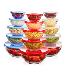 密封保鲜碗五件套808五福碗微波炉保鲜碗套装食品密封盒便当饭盒