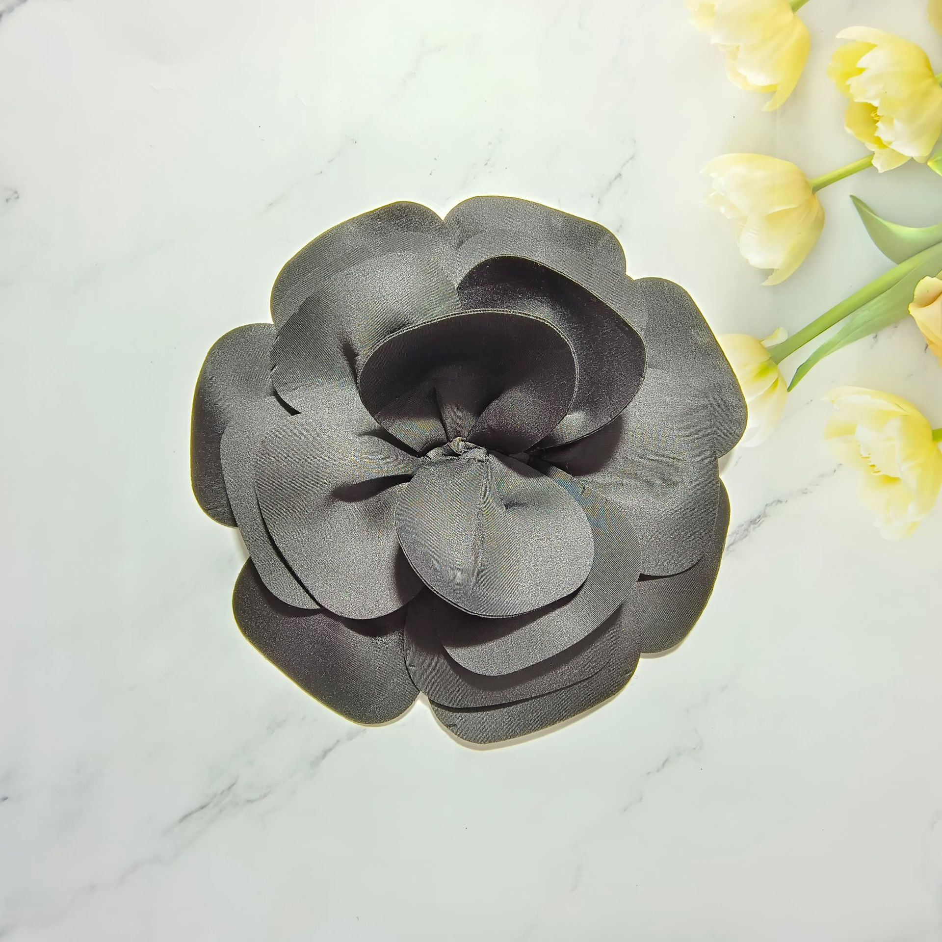 28cm 입체 꽃 블랙