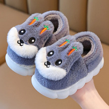 儿童棉拖鞋冬女童2025新款兔子男童居家用厚底室内防滑保暖毛拖鞋
