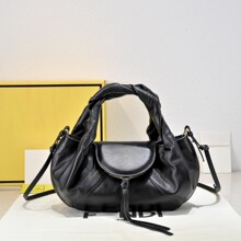 现货2026春夏新款F家轻奢复古牛皮跨境时尚女士spy bag手提包外贸