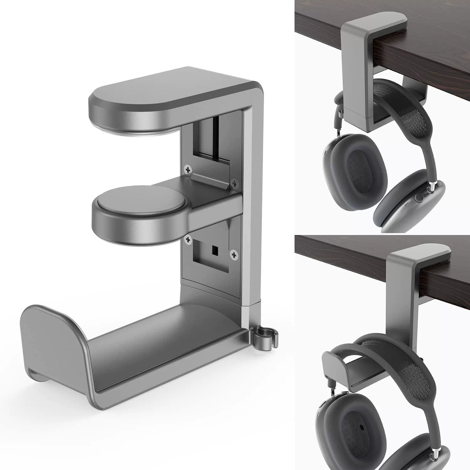 Новая модель 2023 года: настольная подставка для наушников без сверления с поворотом на 360 градусов и ручкой, в наличии от производителя, для накладных наушников