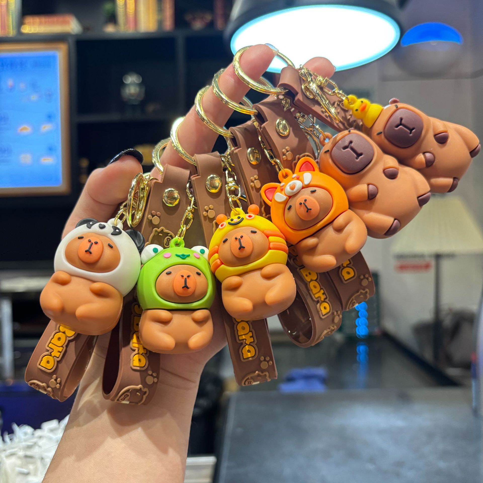 Neu Capybara PVC Plüsch Nette Student Rucksack Anhänger Auto Keychain Exquisite_voghion.com