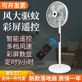 遥控电风扇16寸8档大风力带定时遥控家用落地扇110V跨境批发礼品