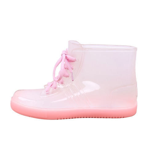 【Dropshipping】Low-top Transparent Rain Boots for Women, Water Shoes, Rain Boots for Students, Short Tubular, Waterproof, Non-slip Rubber Shoes