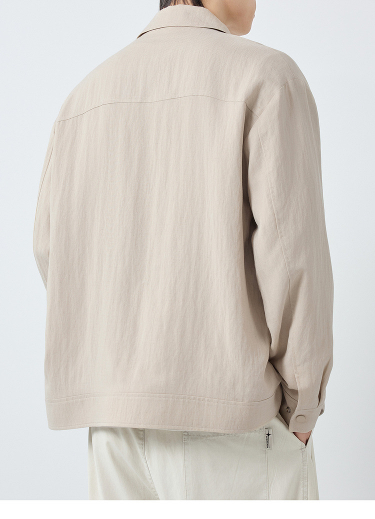Áo khoác nam phong cách Mỹ cổ bẻ chất liệu pha linen — màu sắc chi tiết 22