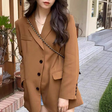 早秋韩风chic西装外套女长袖设计感小众减龄休闲时尚感小个子