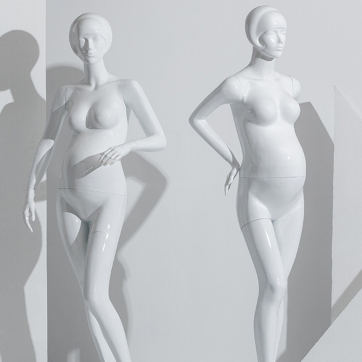 Maniquí de Cuerpo Completo para Embarazada de Fibra de Vidrio para Tienda de Maternidad
