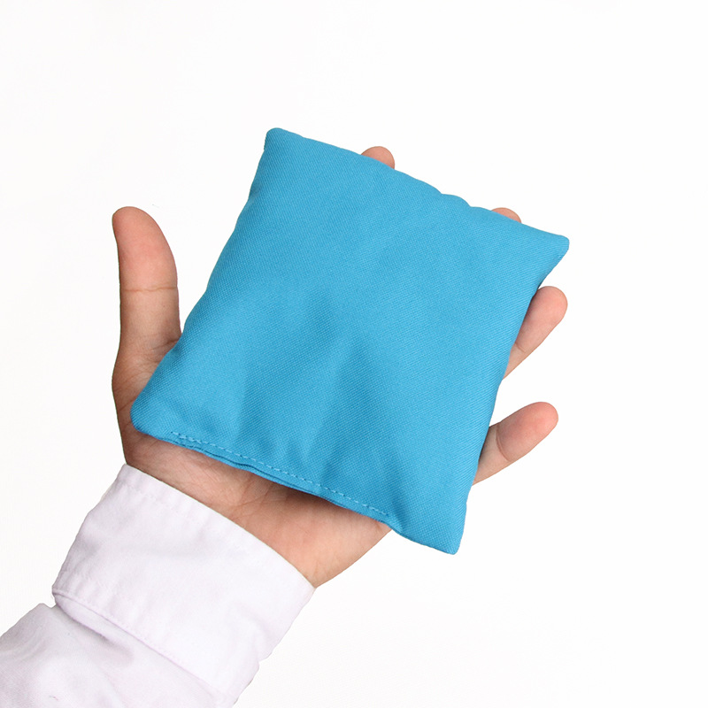 Spot color sólido 10cm cuadrado sacos de arena para niños juego de sacos de arena de entrenamiento sensorial sin relleno bolsa de frijoles mágicos