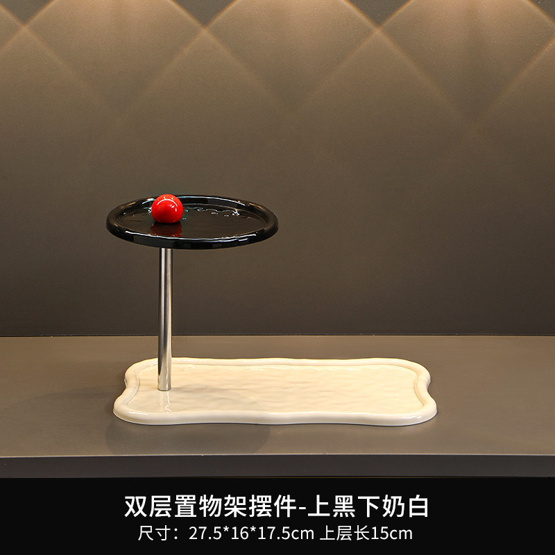 实木玄关化妆品收纳盒桌面梳妆台置物架香水口红高级护肤品首饰盒|undefined