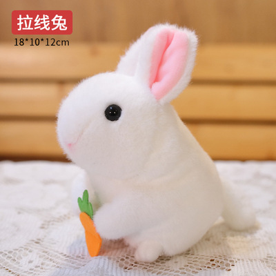 抖音玩具发条摇尾巴仓鼠公仔摇摆的小松鼠会动拉线小兔子玩偶拉绳|ms