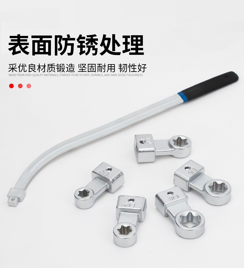 15-piece set of car engine belt adjustable wrenches, pulley disassembly and assembly tools, idler tensioner, specialized auto repair tools