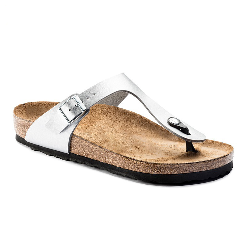 Flip-flops flip-flops full leather sandals and slippers 2024 new women's outerwear casual all-match sandals and slippers Birken leather shoes_voghion.com