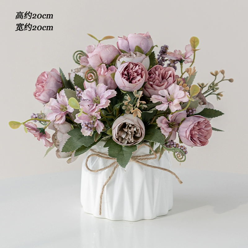 Nordic simulation flower decorative flower decorative flower room fake flowers fake flower plastic flower dining table flower bionic bionic flower bleaching flowers