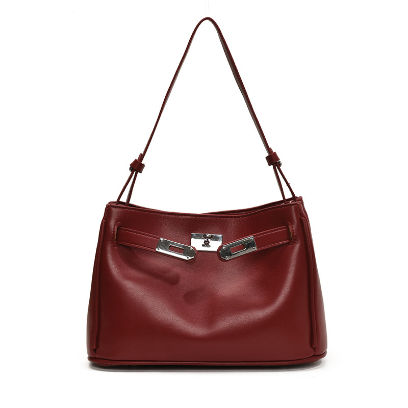 Viajando al trabajo, bolso de axila de gran capacidad para mujer 2024 invierno retro moda casual bolso de hombro coreano