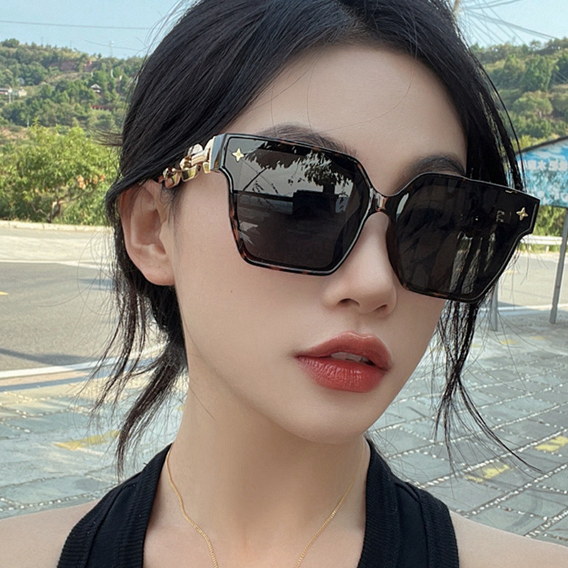 Elegant Color Block Leopard Pc Square Full Frame Women's Sunglasses display picture 2