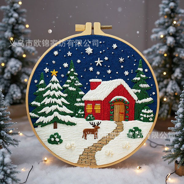 CX1330 Escena navideña de nieve 4