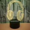 Night light, creative decorations, headphones, touch table lamp, suitable for import, 3D, Birthday gift, 16 colors