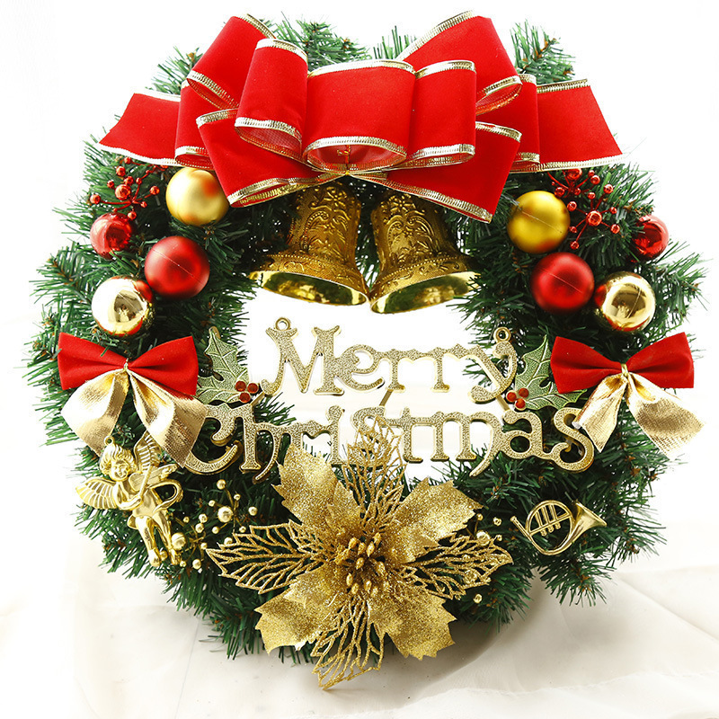 クリスマスガーランド装飾品人工模擬緑植物籐フロントドア花輪吊り下げノックフォード松葉逆さガーランド|undefined