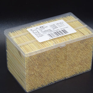Bulk toothpick boxed 3000 double-head disposable household toothpick stick fruit pick hotel restaurant supplies wholesale