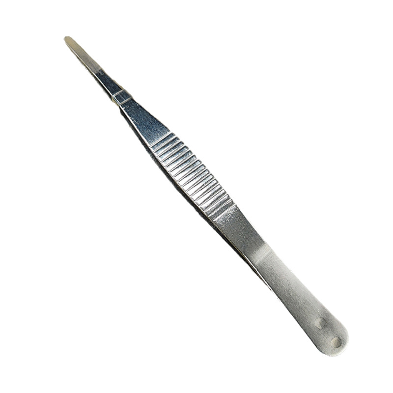 Pinzas rectas de acero inoxidable codo clip oído pegatinas oído agujero pegatinas yodo accesorios 12,5 cm pinzas cabeza redonda antideslizante