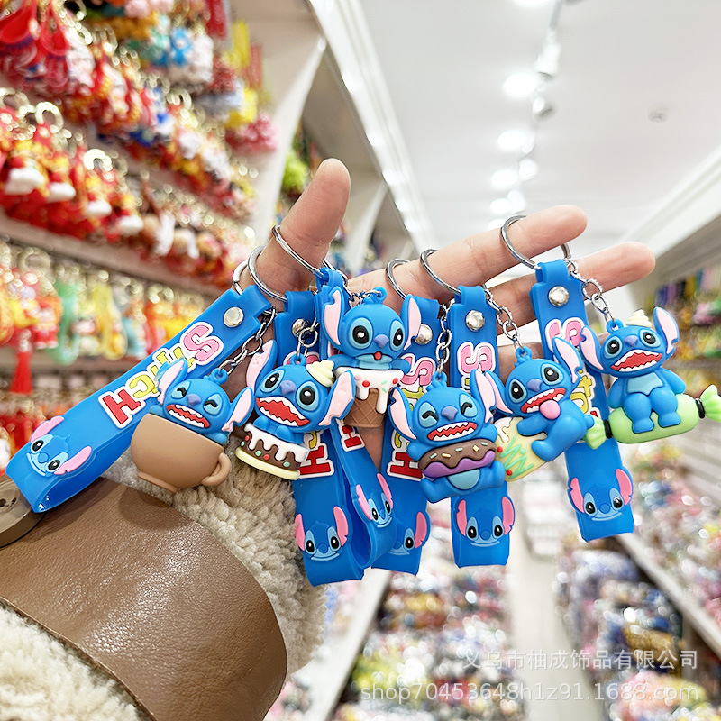 Nueva puntada de la historieta llavero colgante postre puntada bolsa adornos transfronteriza Venta caliente actividad pequeño regalo