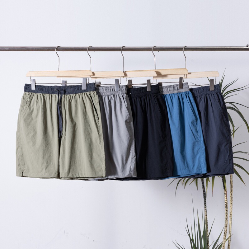 Men's Quick-Drying Shorts 2026 Summer New Sports Fitness Beach Pants Drawstring Elastic Waist Outdoor Hiking Travel