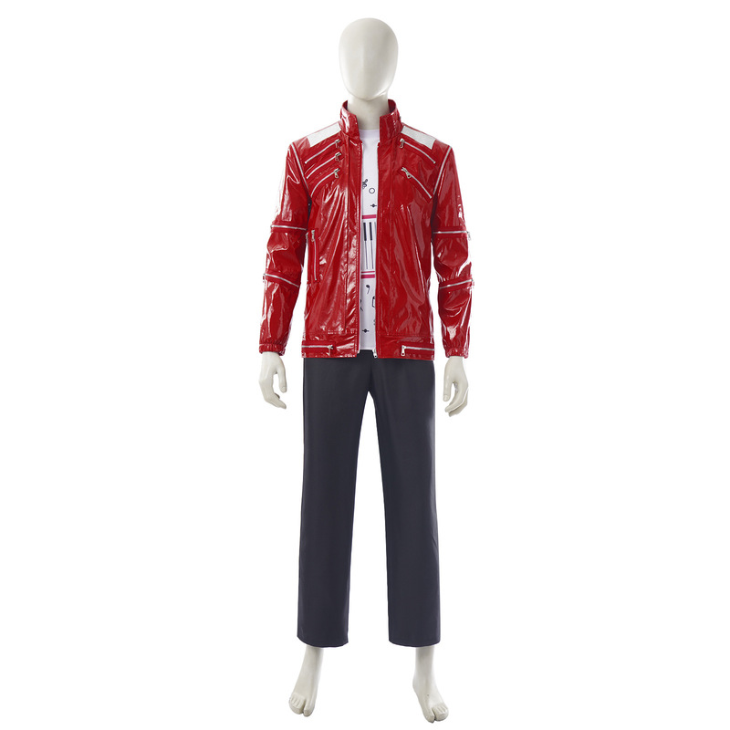 Michael Jackson Cosplay Costume Superstar Path to Success Jackson Red Leather Jacket Stage Performance Outfit Cross-Border Michael Jackson Cosplay Costume Superstar Path to Success Jackson Red Leather Jacket Stage Performance Outfit Cross-Border