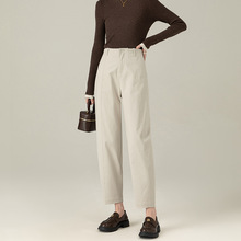 鑫阁米灰色哈伦裤子女2025秋季新款天丝棉镰刀裤高腰九分休闲女裤