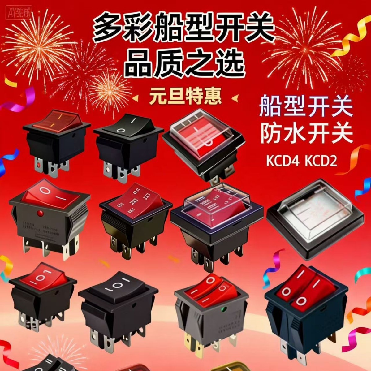 船型开关 KCD2 KCD4 KCD101 KCD7 清洗机开关 台转开关 防水开关