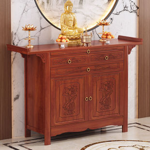 Altar Table for Home Use, Buddhist Cabinet, New Chinese-Style Standing Cabinet, Non-Solid Wood Shrine, Guan Gong Offering Cabinet, Offering Table