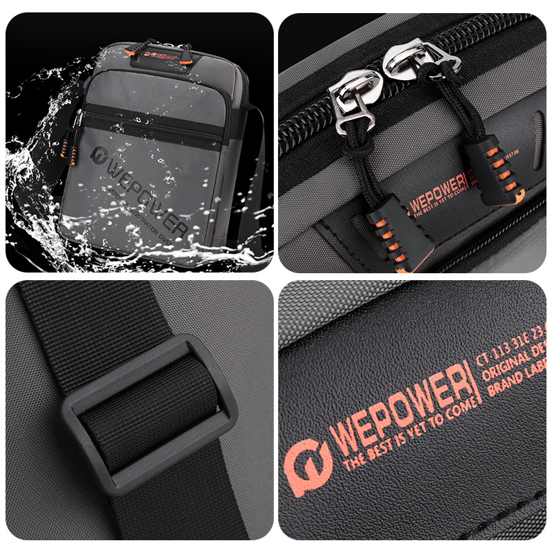 WEPOWER nuevo bolso de hombro simple y versátil bolso de hombro bolso de mensajero portátil de gran capacidad de moda al aire libre para hombres