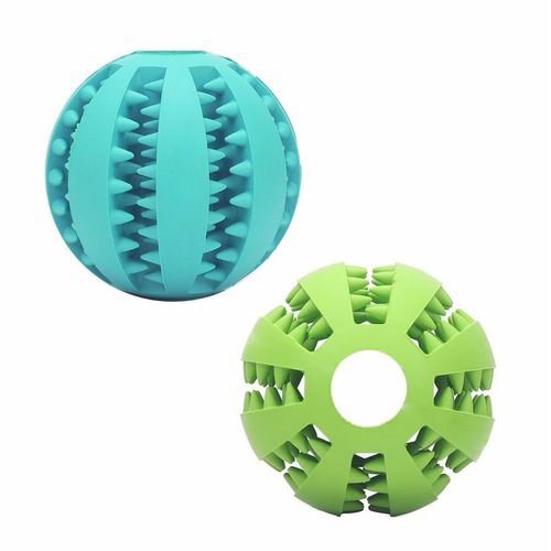 Pet toy card food alone entertainment dog ball grinding rubber elastic solid ball dog toy anti-spill ball