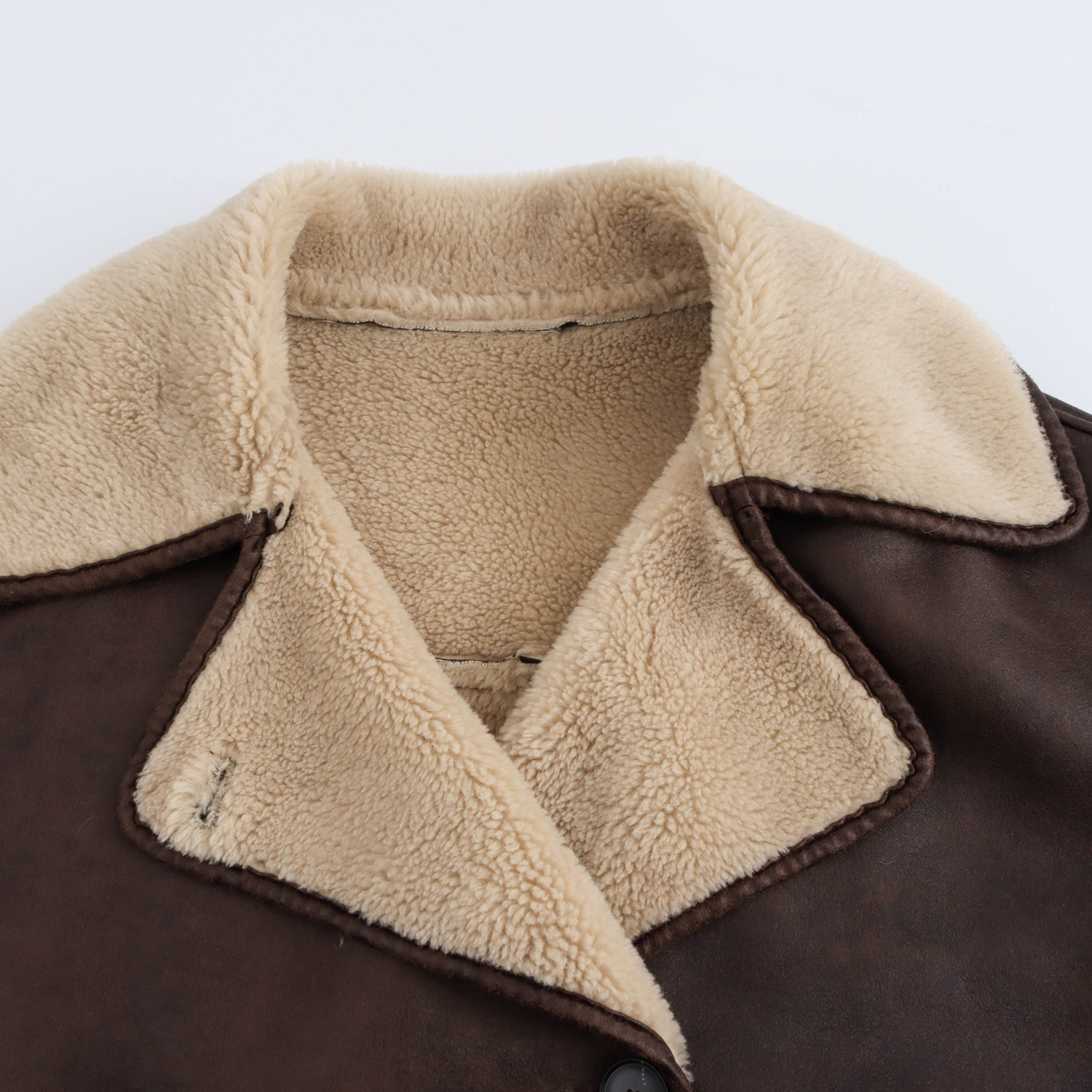 Women's Reversible Lapel Jacket Single-breasted Long-sleeved Coat_voghion.com