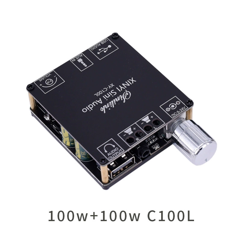 100 Вт стерео Bluetooth цифровой усилитель плата двухканальная безэлектродная Настройка MP3 декодирование USB внешняя звуковая карта