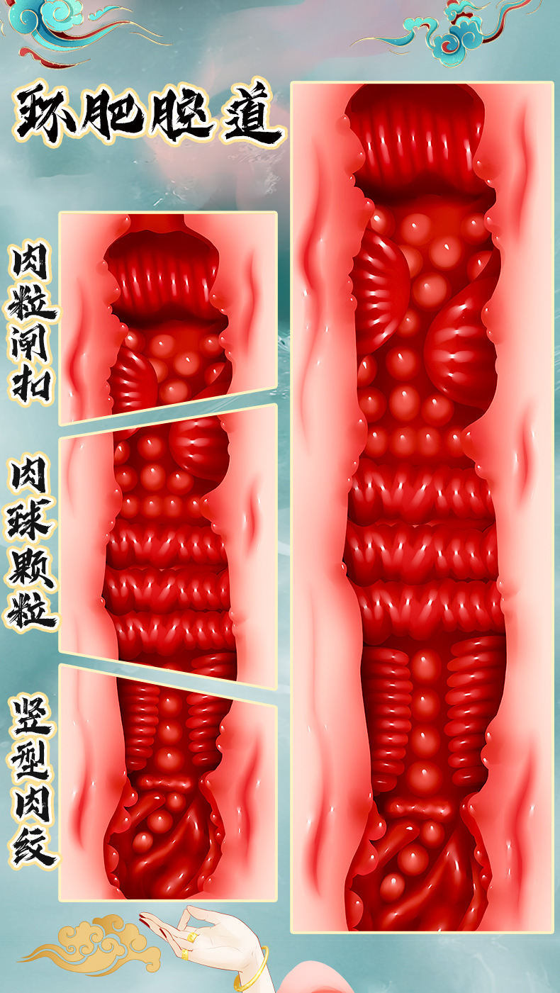 Jiuai Manual Aircraft Cup Male Masturbator with TPE Sleeve and ABS Shell — detail image 21