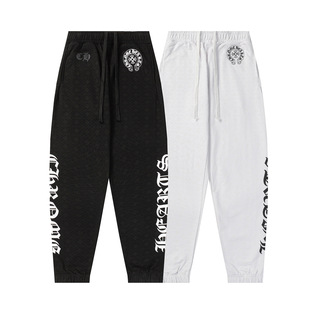 24ss Correct Edition Chrome Hearts Full Cross Dark Print American Casual Pants