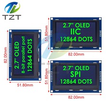 2.7��OLEDҺ����ʾ��128x64����SSD1327ģ��ӿ� IIC SPI 8λ����