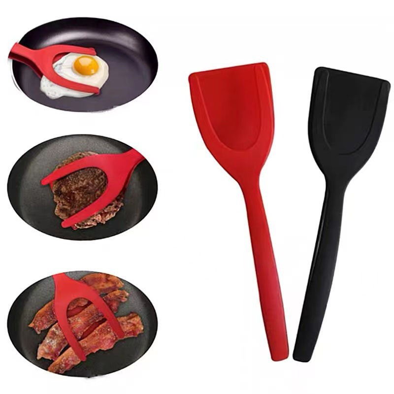 The factory has a large number of two-in-one nylon steak spatulas, fried fish spatulas, wide mouth thick egg roasting silicone tamagoyaki spatulas